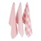 Contemporary Home Living Set of 3 Assorted Pink and White Rectangular Absorbent Dishtowel 30&#x22;